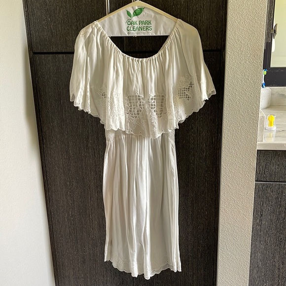 Free People White Off The Shoulder Midi Dress - Picture 2 of 6